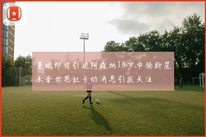 曼城即将引进阿森纳16岁中场新星米舍尔恩杜卡的消息引发关注